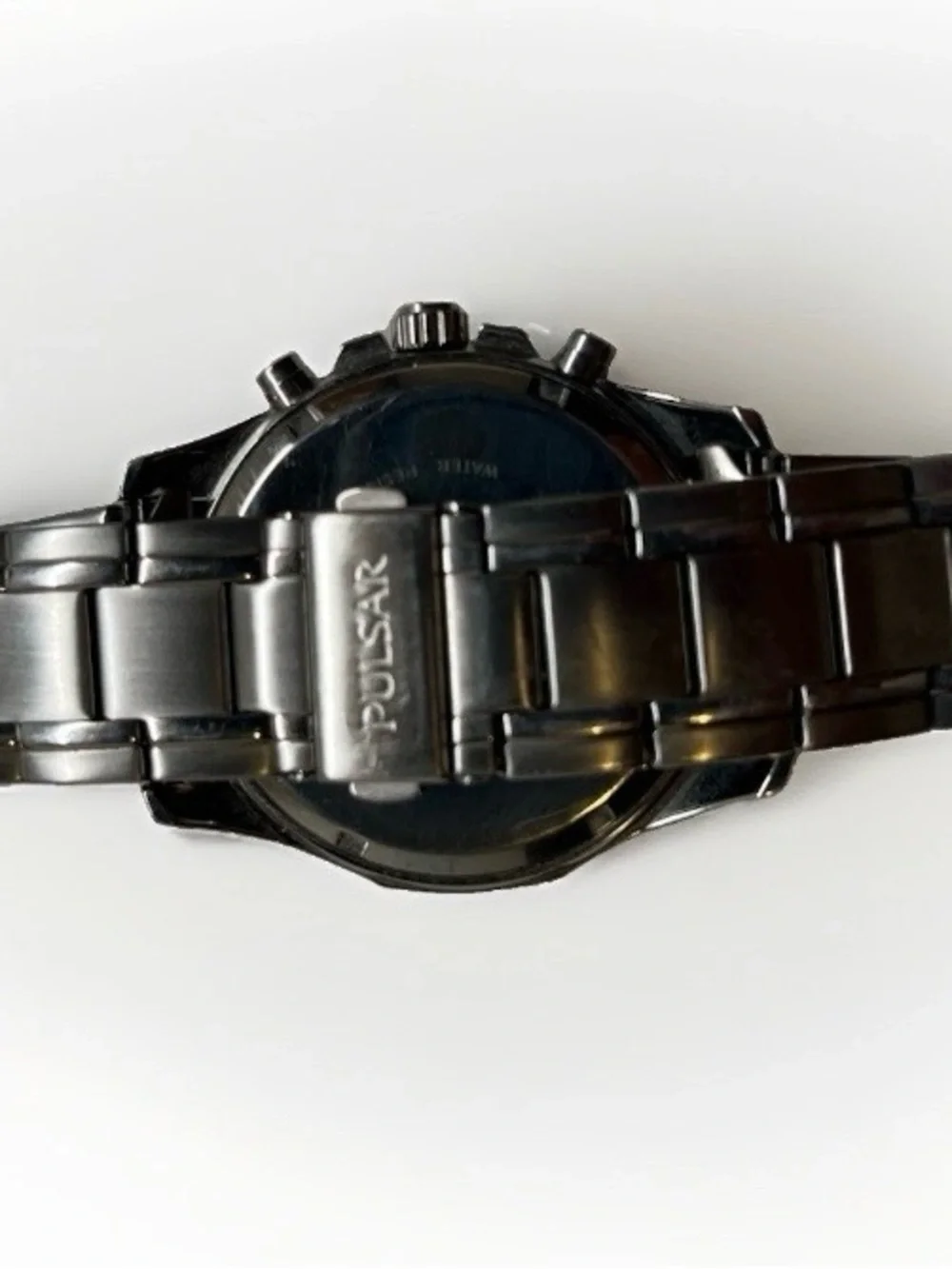 PULSAR Men’s Chronograph Watch Silver/Blue Roman Dial Stainless  VD53-X114 45mm